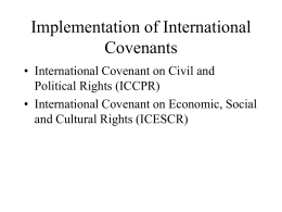 Implementation of International Covenants -