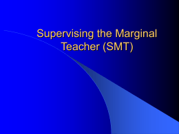 Supervising the Marginal Teacher