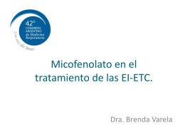 Micofenolato en el tratamiento de las EPD‐ETC.