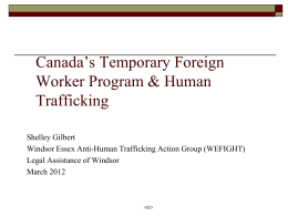 Canada’s Temporary Foreign Worker Program & Human