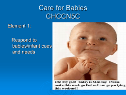 Care for Babies CHCCN5C - UBCC Childrens Services