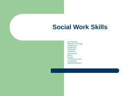Social Work Skills - :: استادیران