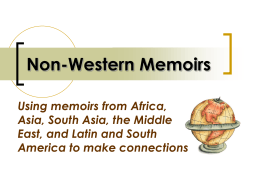 Non-western Memoirs - WARD`S WORLD WIKI /