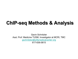 ChIP-seq Methods & Analysis