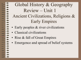 Global History & Geography Review – Unit 1 Ancient