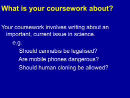 What is your coursework about?