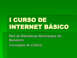 I CURSO DE INTERNET BÁSICO