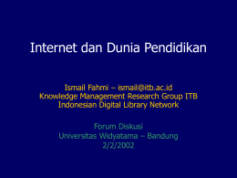 Internet dan Dunia Pendidikan Ismail Fahmi –