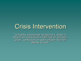 Crisis Intervention - Mercer County Community