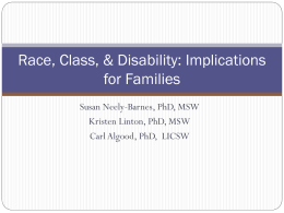 Race, Class, & Disability: Implications for
