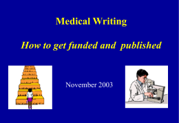 Medical Writing Ideas to Publication