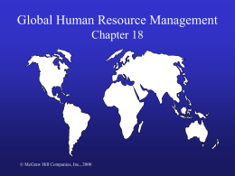 Global Human Resource Management Chapter 18