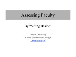 Assessing Faculty