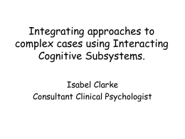 INTERACTING COGNITIVE SUBSYSTEMS