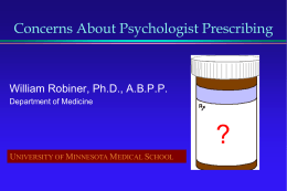Why Psychologists Should Not Pursue Prescription