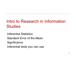 Test Design & Statistics - University of Texas at