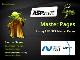 Master Pages in ASP.NET