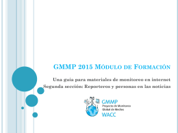 GMMP 2015 Módulo de Formación