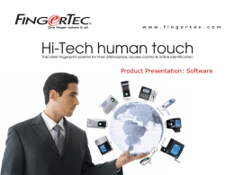 FingerTec® Product Presentation