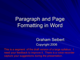 Using a word processor for writing essays