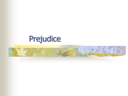 Prejudice - Blogs@UWW
