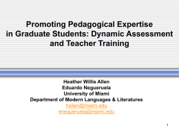 Promoting Pedagogical Expertise in Graduate