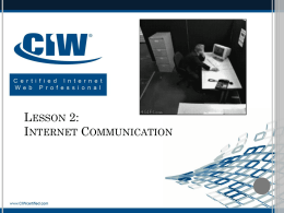 Lesson 2: Internet Communication