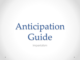 Anticipation Guide - Perry High School