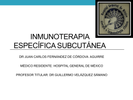 Inmunoterapia Específica Subcutánea