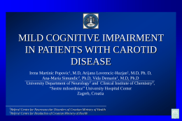 mild cognitive impairment in patients with carotid