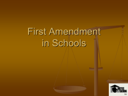 First Amendment in Schools