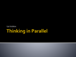 Thinking in Parallel - Donald Bren School of