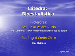 Catedra: Bioestadística