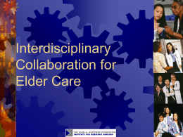 Module 20. Interdisciplinary Collaboration for