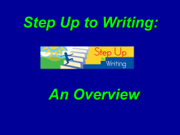 Step Up to Writing Powerpoint