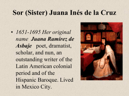 Sor (Sister) Juana Inés de la Cruz