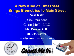 When Time is Money: A New Kind of Timesheet