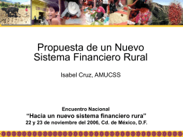 Mercados Financieros Rurales en México
