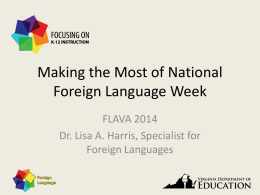 Making the Most of National Foreign Language Week