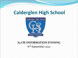 General Study Advice - Calderglen High School