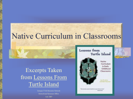 Native Curriculum in Classrooms
