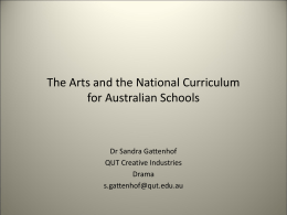 The Arts and the National Curriculum for