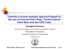 Colored Petri Net based model checking and failure