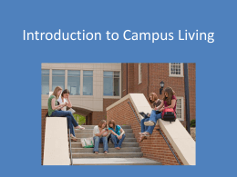 Campus Living Vocabulary Terms and Definitions