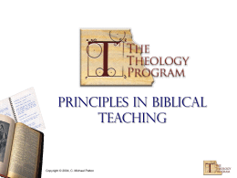 The Role of the Holy Spirit in Teaching -