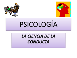 Psicología la ciencia de la conducta