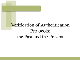 Verification of Authentication Protocols: the Past