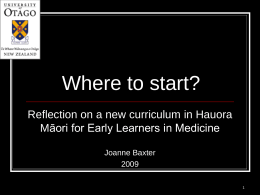 Developing a Hauora Māori Medical Curriculum