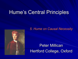 Lectures on Hume`s Treatise: 1