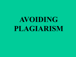 Dealing with Cut and Paste Student Plagiarism